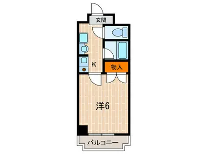 マリンコート大町(1K/3階)の間取り写真