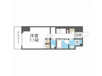 アーバネックス四ツ橋(1K/2階)の間取り写真