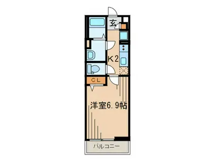 MAISON DE MOE TSUKAGUCHI(1K/3階)の間取り写真