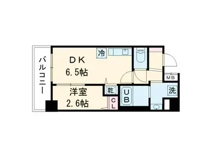 エスリードレジデンス ザ・グラン 梅田イースト(1DK/12階)の間取り写真