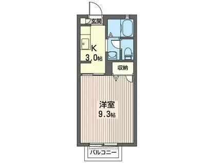 レジデンス タオ B(1K/2階)の間取り写真