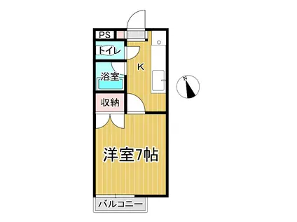 本郷ハイツ(1K/1階)の間取り写真