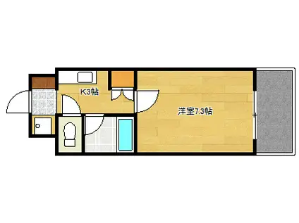第3コーポ倉本(1K/4階)の間取り写真