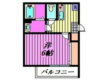 MARK DUO武里I(1K/2階)の間取り写真