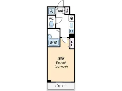 フェニックス永福町弐番館(1K/2階)の間取り写真