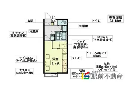 レオパレスあさひ(1K/1階)の間取り写真