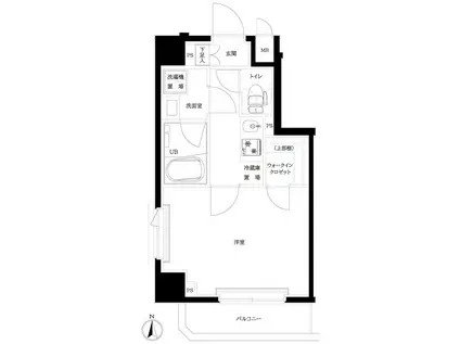 ルーブル木場(1K/5階)の間取り写真