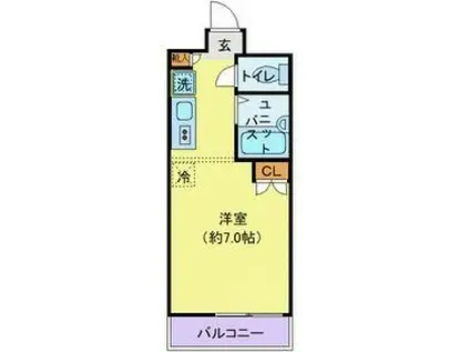 アルス・ヤマナガ(ワンルーム/4階)の間取り写真