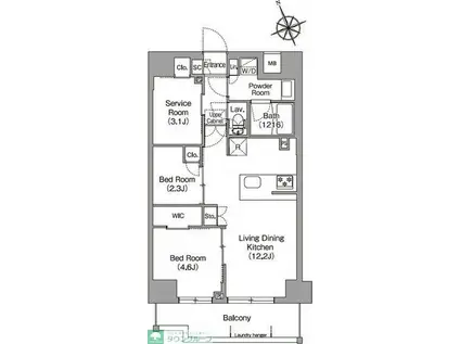 コンフォリア東葛西(2SLDK/3階)の間取り写真