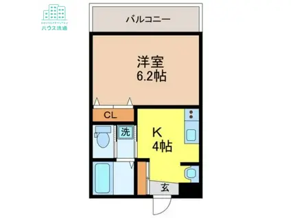 RESIDENCE西山(1K/1階)の間取り写真