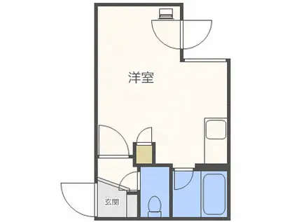 スタンホープ白石(ワンルーム/2階)の間取り写真
