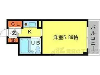 ハイツシグマ(1K/4階)の間取り写真