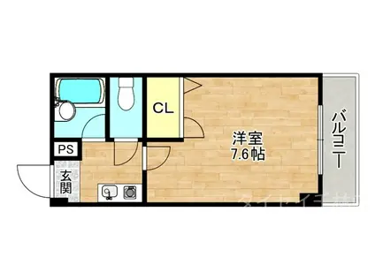 第2福井マンション(1K/3階)の間取り写真