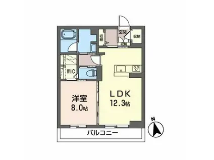 BELLET仙台(1LDK/3階)の間取り写真