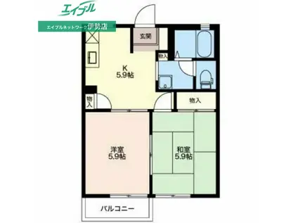 ネオ・プレステージMN(2K/2階)の間取り写真