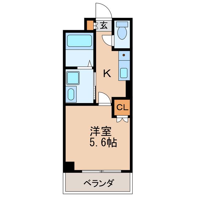 エンゼル栄(1K/2階)の間取り写真