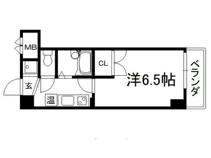 ユニバーシティ丸光II(1K/5階)の間取り写真