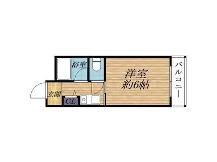 ソレイユ片山(1K/4階)の間取り写真