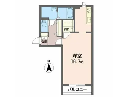 CITRINE(ワンルーム/1階)の間取り写真