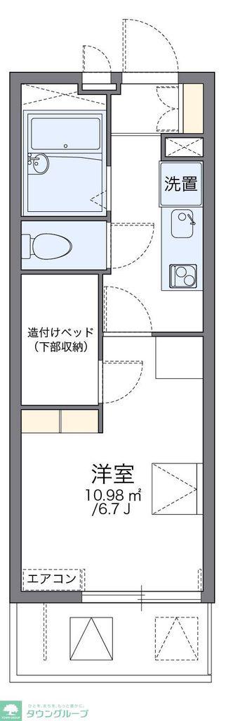 レオパレス小本本町(1K/2階)の間取り写真