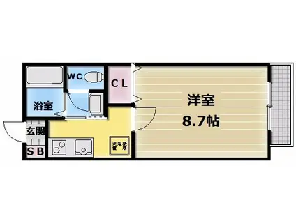 TWINS(1K/1階)の間取り写真