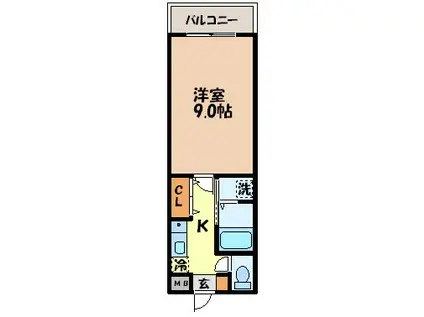 リバーサイドハウス(1K/5階)の間取り写真