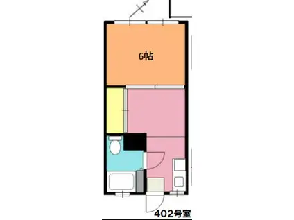 ハピネスマンション(2K/2階)の間取り写真