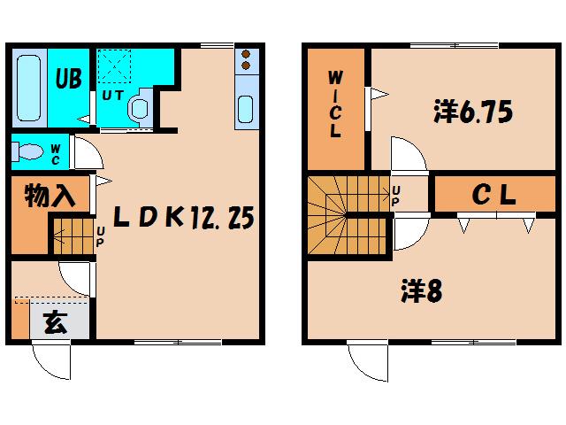 PRIMEMAISON1号館(2LDK/1階)の間取り写真