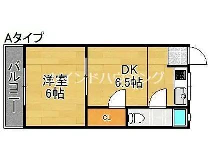 エスポワール墨江(1DK/2階)の間取り写真