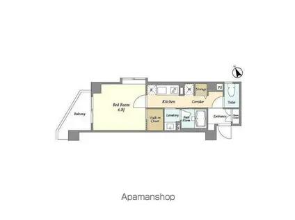 インプルーブ清澄白河(1K/3階)の間取り写真