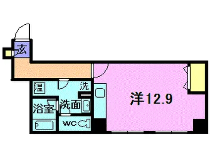 ブランカ万代(ワンルーム/2階)の間取り写真