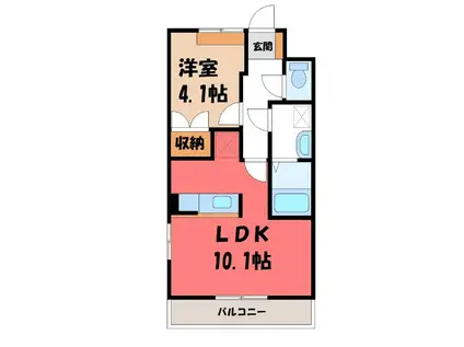 プロニティピア09(1LDK/2階)の間取り写真