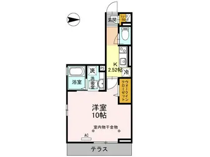 メゾン グラシアン(1K/1階)の間取り写真