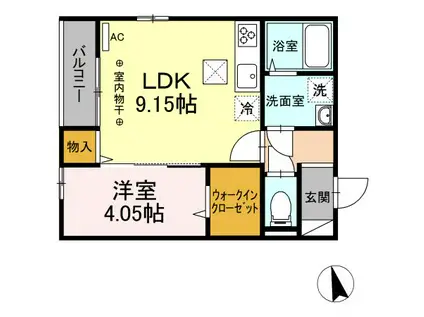オペラハウス千代田(1LDK/2階)の間取り写真