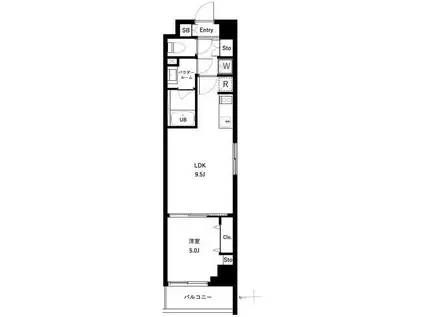 アーバンパーク亀戸II(1LDK/5階)の間取り写真