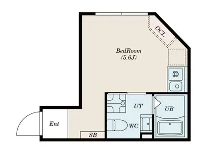 THE TERRACE 清澄白河(ワンルーム/4階)の間取り写真