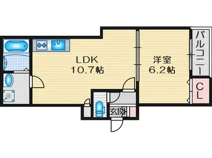 ART TENDO イースト(1LDK/3階)の間取り写真