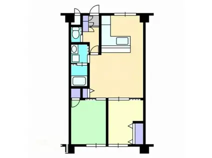 モアガーデンII(2LDK/2階)の間取り写真