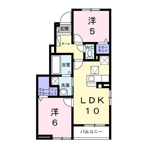ヴィクトリアガーデン 1(2LDK/1階)の間取り写真