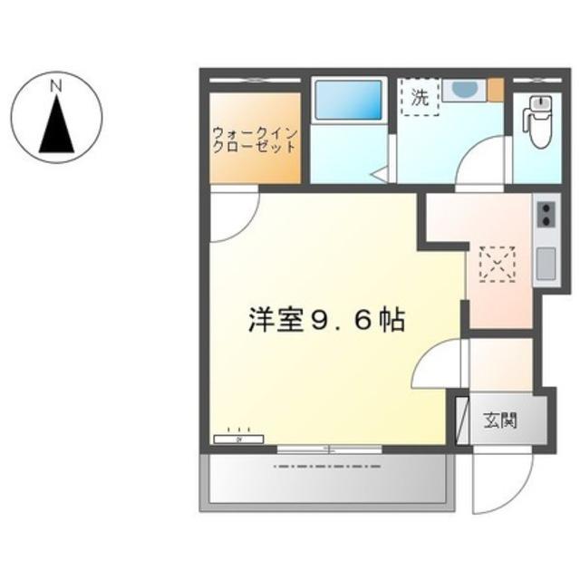 エトワール桜(1K/1階)の間取り写真