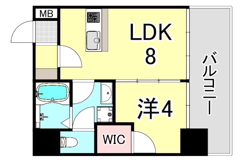 ブエナビスタ神戸イースト(1LDK/3階)の間取り写真