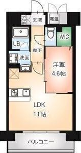 NAVIGLIO PALAZZO(1LDK/9階)の間取り写真