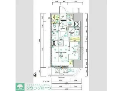 SYFORME OMIYA(1LDK/13階)の間取り写真