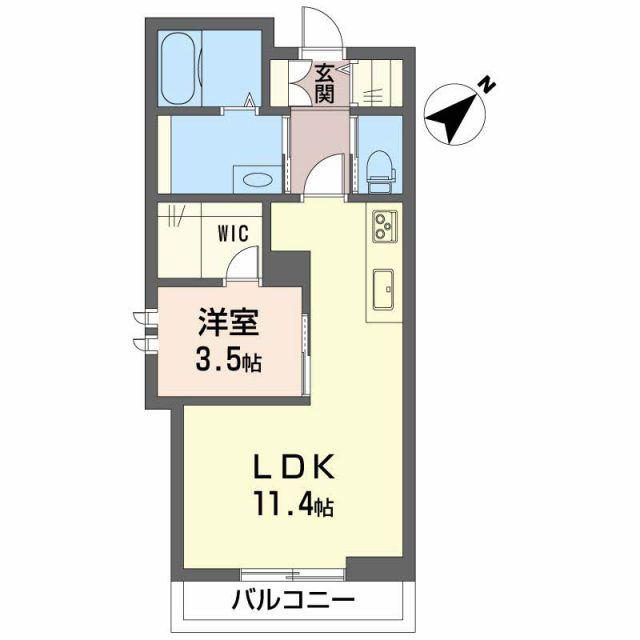 シャーメゾン エステティカ(1LDK/1階)の間取り写真