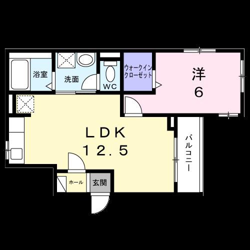 パーチェ エテルノII(1LDK/3階)の間取り写真