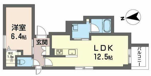 プロキシマ アルチェ(1LDK/3階)の間取り写真