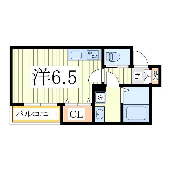 サラブレッドIII(ワンルーム/1階)の間取り写真