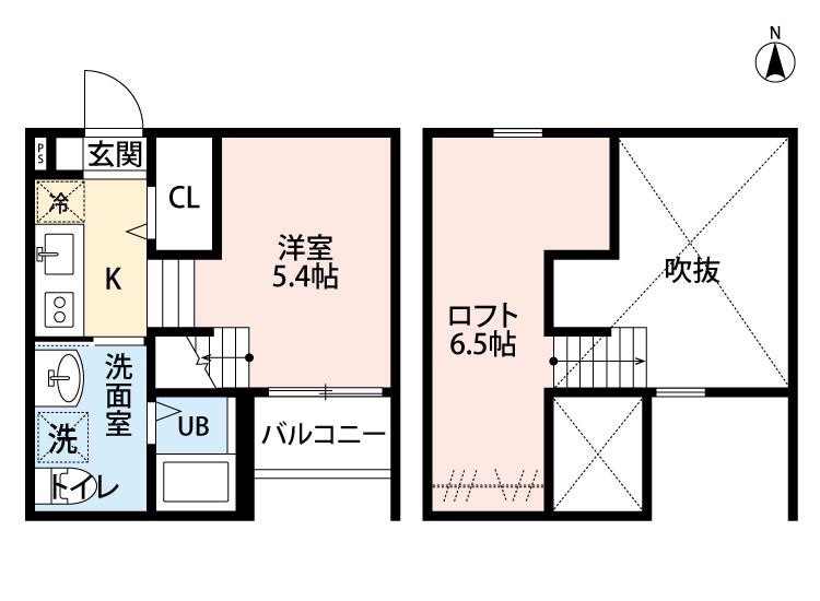 LAPISLAZULI (1K/2階)の間取り写真