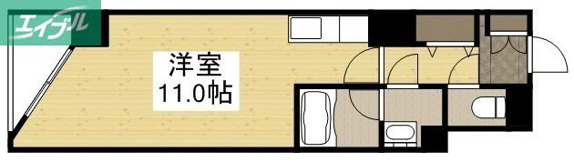 HIGHS TOP表町(ワンルーム/5階)の間取り写真
