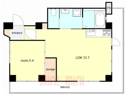 宮川ナガノ(1LDK/2階)の間取り写真